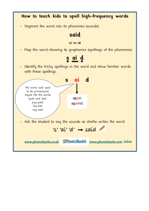 said s ai ds ai d - Phonic Books